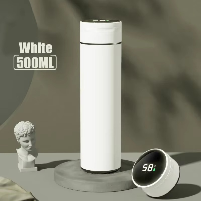 500ML Temperature Display Thermos Cup Stainless Steel Divided Thermos Bottle Outdoor Vacuum Insulated Cup
