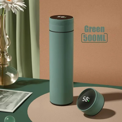 500ML Temperature Display Thermos Cup Stainless Steel Divided Thermos Bottle Outdoor Vacuum Insulated Cup