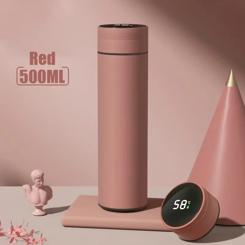 500ML Temperature Display Thermos Cup Stainless Steel Divided Thermos Bottle Outdoor Vacuum Insulated Cup